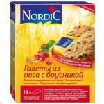 Галеты, Nordic (Нордик) 30 г 10 шт овсяные с брусникой