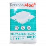 Пеленки одноразовые, Terezamed (Терезамед) р. 60смх40см 5 шт нормал