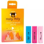 Набор, Holly Polly (Холли Полли) арт. HP0089 Кенди Плейлист бальзамы для губ 3 шт по 4.8 г - роза шампань + свит минт + строуберрис энд крим