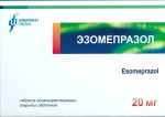 Эзомепразол, таблетки кишечнорастворимые покрытые оболочкой 20 мг 14 шт